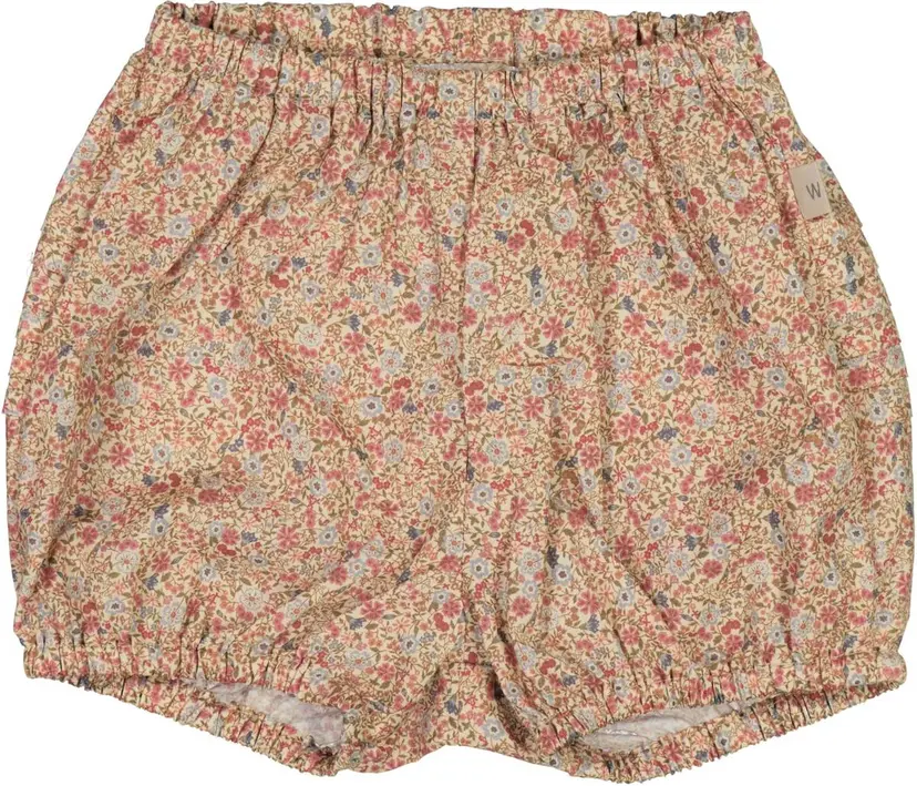 Wheat Wheat Nappy Shorts Pleats Porcelain Flowers (68 / 6 mnd)