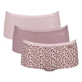 Sloggi Sloggi Truser 3P GO Crush Hipster Shorts Sand/rosa bomull X-Small Dame