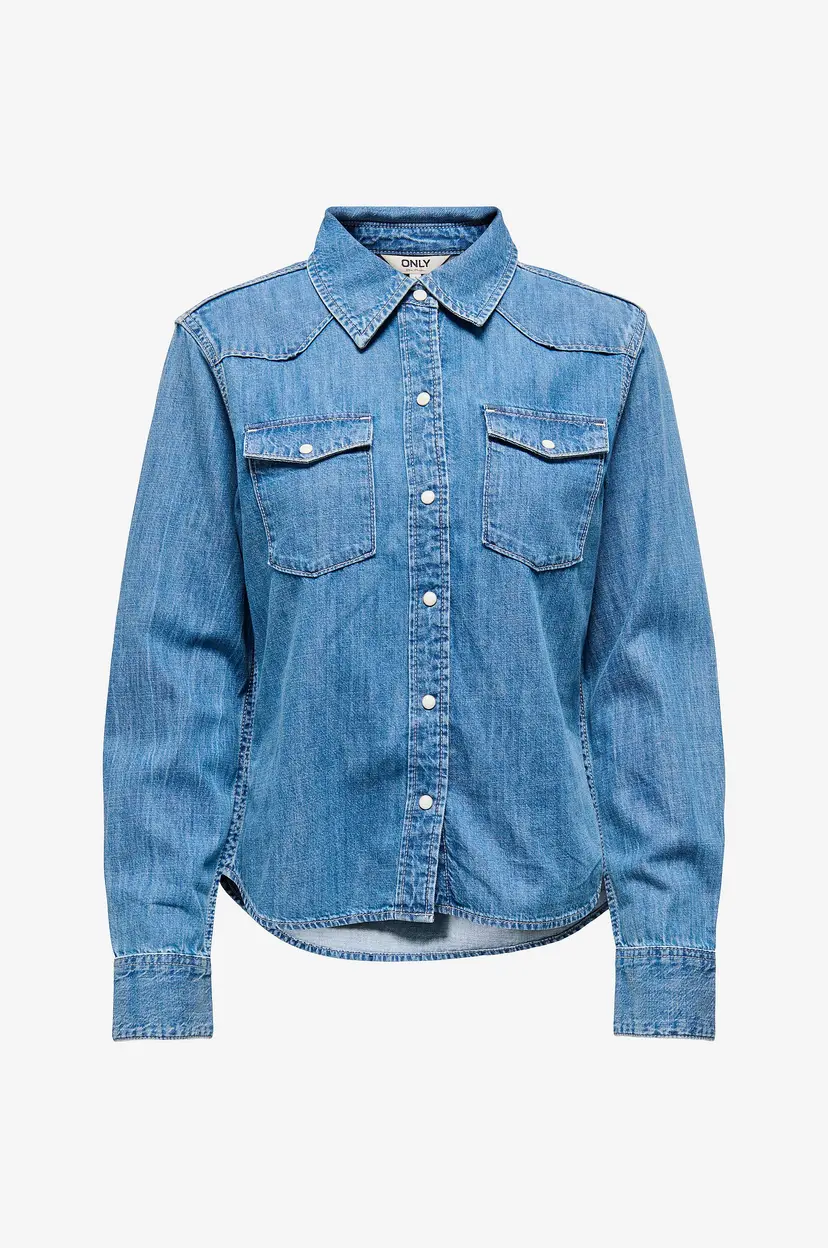 ONLY Denimskjorte onlCharlize LS - Blå