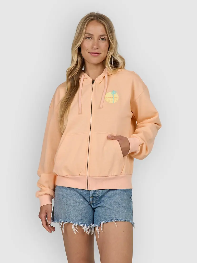 Salty Crew Salty Crew Simplicity Hettegenser med glidelås oransj