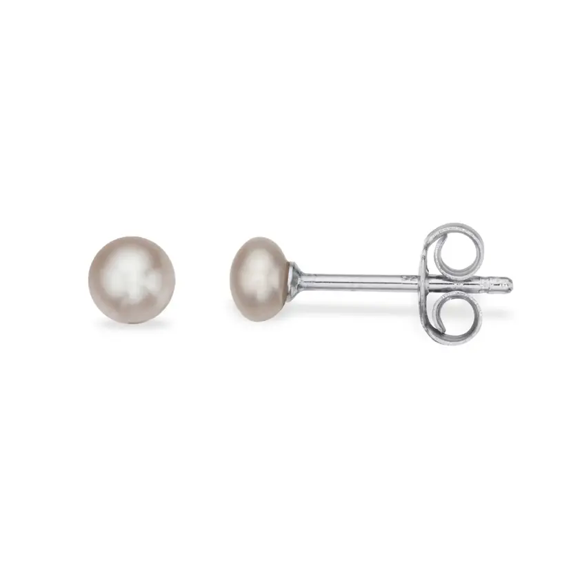 Scrouples Scrouples - Sølv Ørestikker med Flade Ferskvandsperler, 5,5mm- 111972s