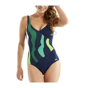 Damella Damella Julia Basic Swimsuit Blå/Grønn 46 Dame