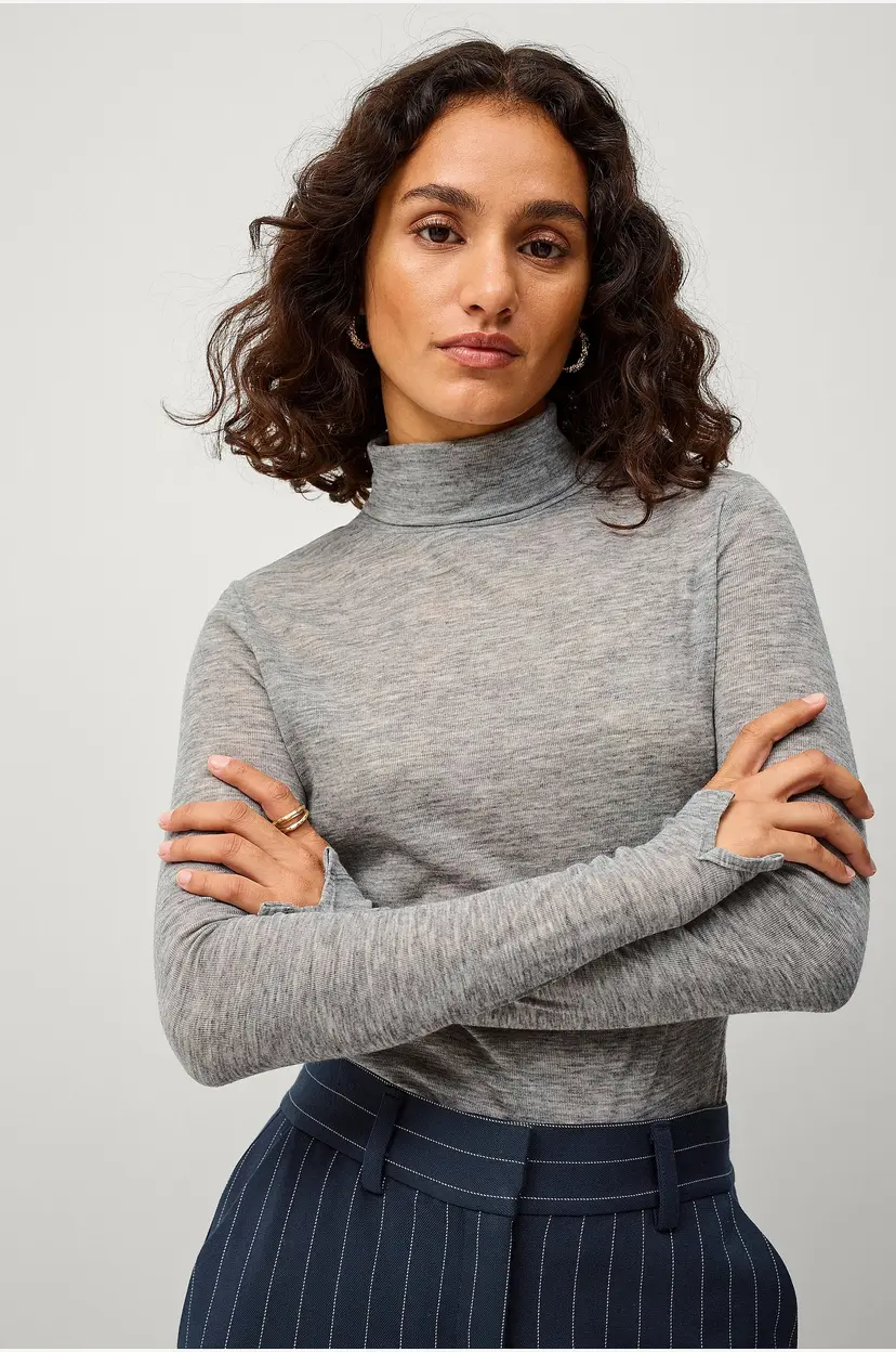 Ellos Collection Topp med polokrage - Grå