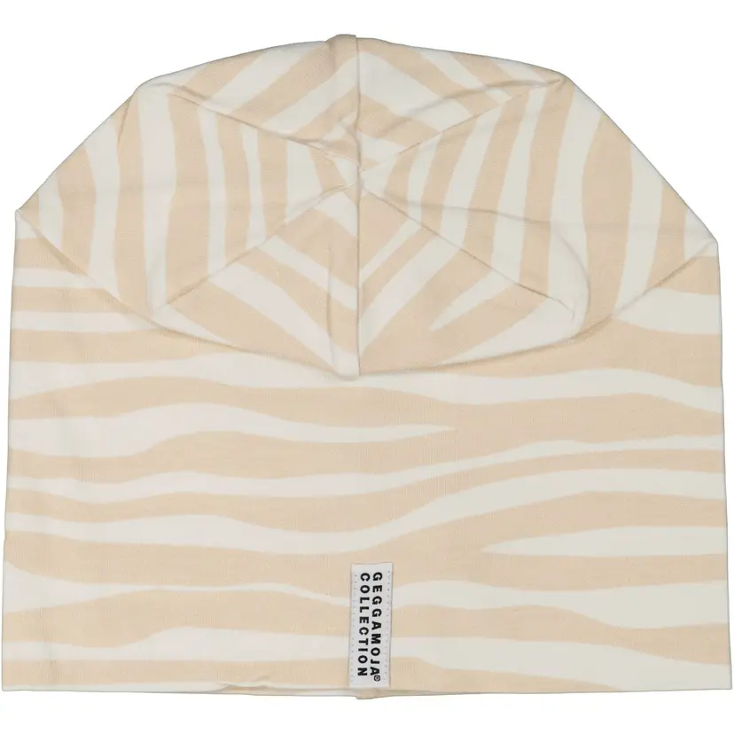 Geggamoja Mössa Bambu Zebra Beige - Baby 2-6 m