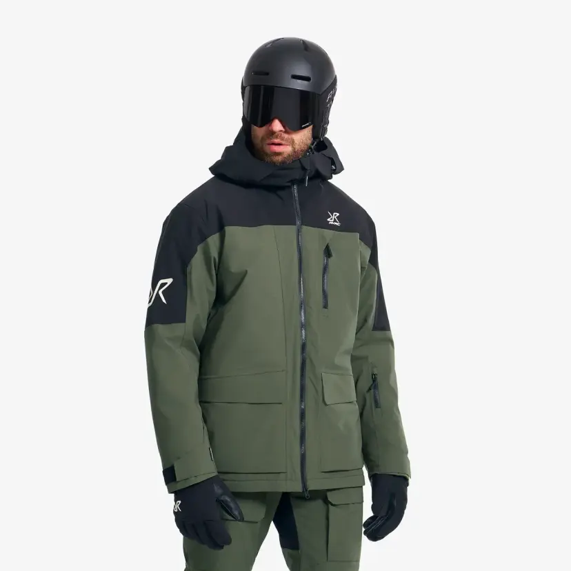 RevolutionRace AccXel Insulated 2L Ski Jacket Herre Kambaba Green/Black