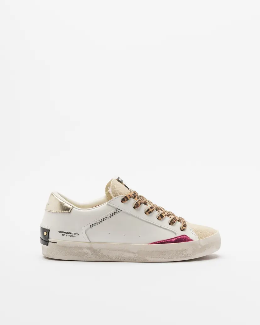 Crime London Crime London Distressed White Sneakers