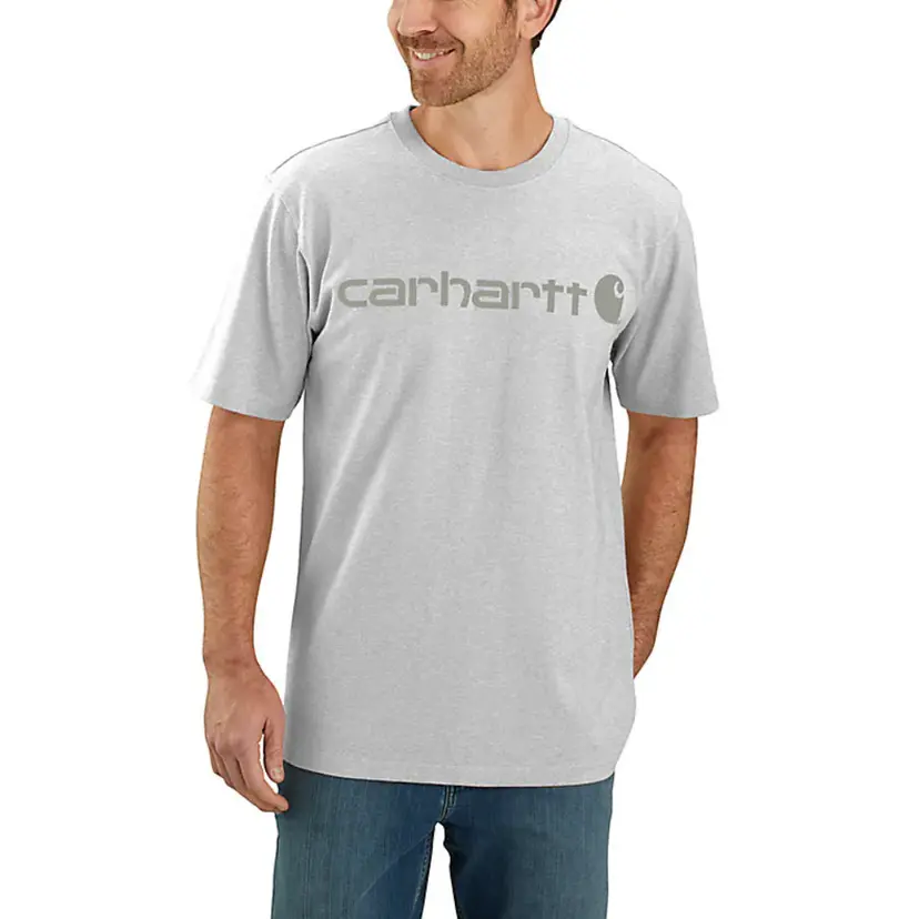 Carhartt Workwear Carhartt Workwear M's Dearborn Relaxed Logo T-Shirt Heather Gray/Gray
