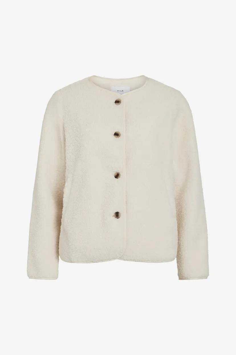 Vila Jakke viAda Teddy Jacket - Hvit