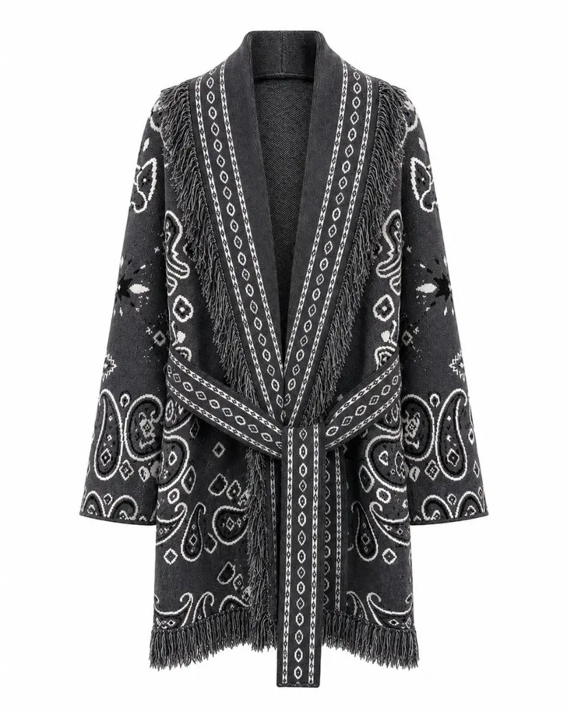 From Paris With Love Fringe Jacket Anthracite