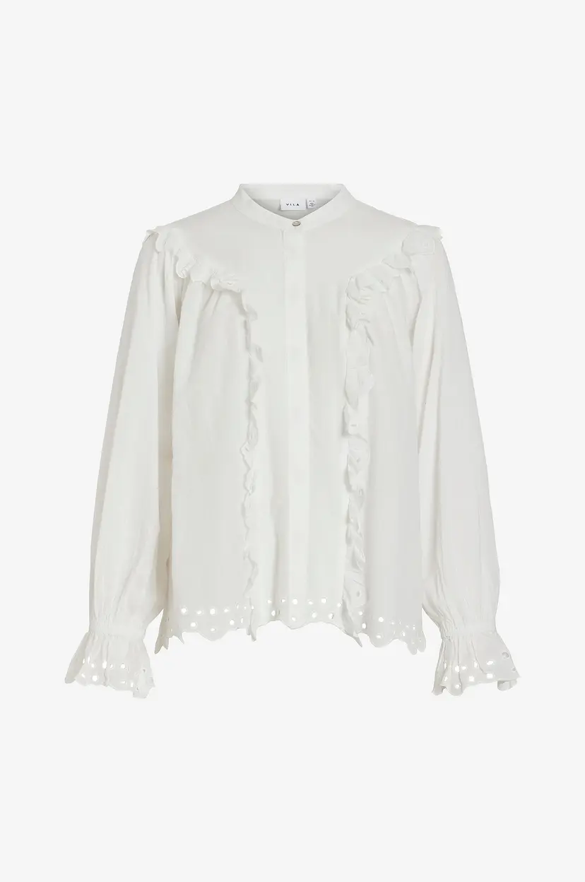 Vila Bluse viAnglassi L/S Shirt - Hvit