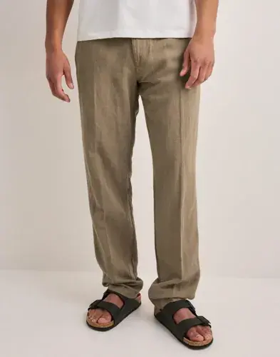 Selected Men Selected Men SLH196-Straight Leroy Sun Pant Noos Linbukser Brun