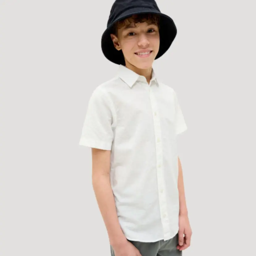 Jack & Jones Jack & Jones - Linskjorte Kortermet Breeze White