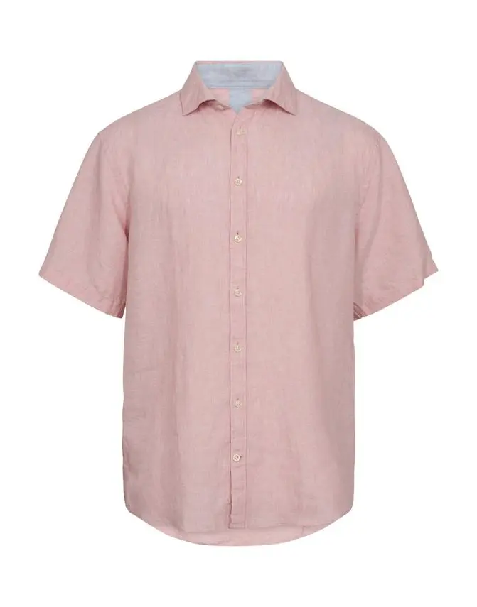 Gino Marcello Linen blend shirt s/s modern fit