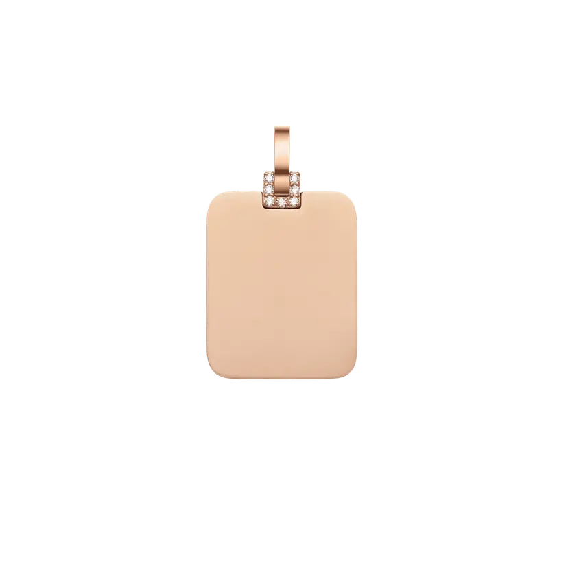 Daniel Wellington Rose Gold Pendant Rectangular Detail Crystal Rg | DW