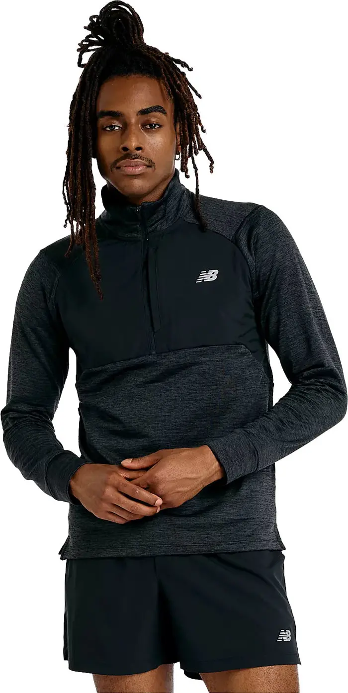 New Balance New Balance Men's Athletics Heat Grid 1/2 Zip Black