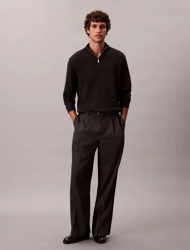 Calvin Klein LS 100% MERINO QZ 14GG