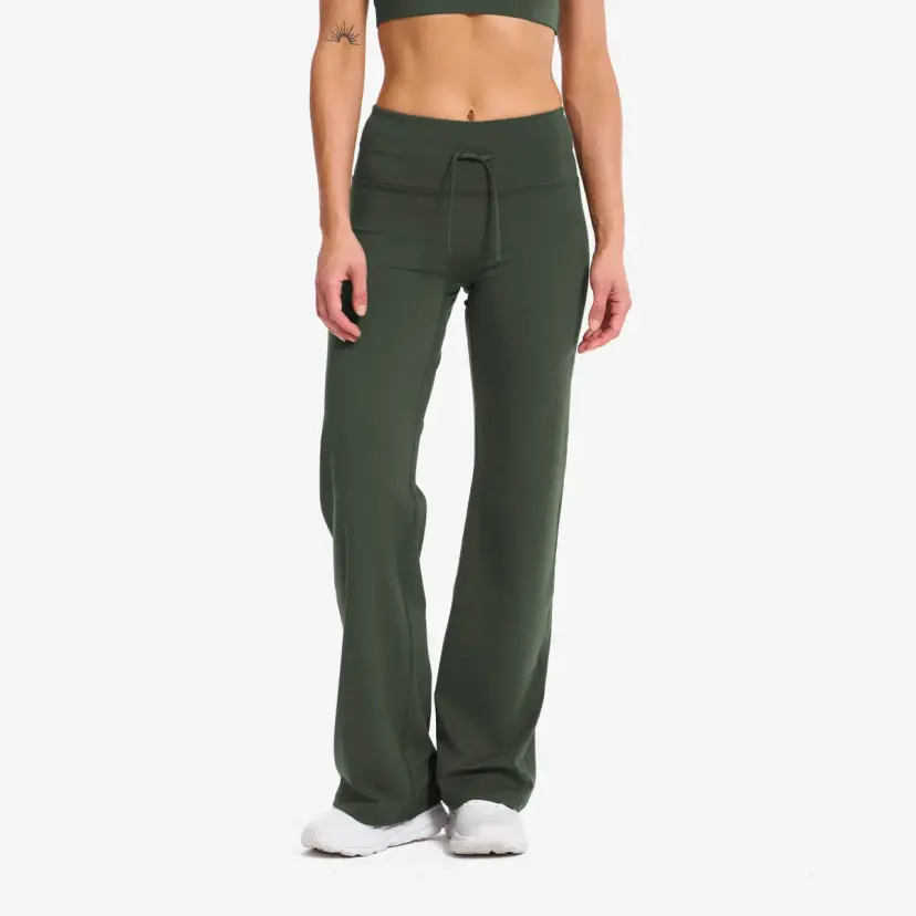RevolutionRace Paragon Soft Wide Flare Leggings Dame Kambaba Green
