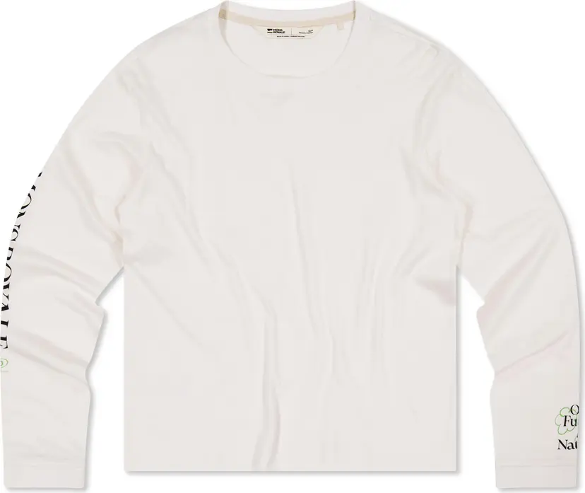Mons Royale Mons Royale Women's Yonder Merino Organic Cotton Long Sleeve Vintage White