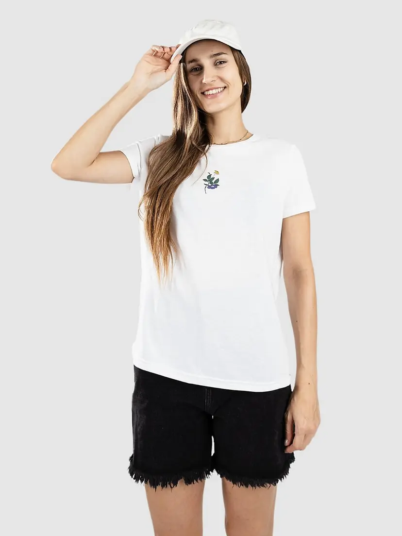 Empyre Empyre Skull Floral T-skjorte hvit