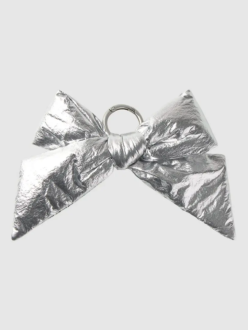 Wouf WOUF Silver Bow Bag Charm svart