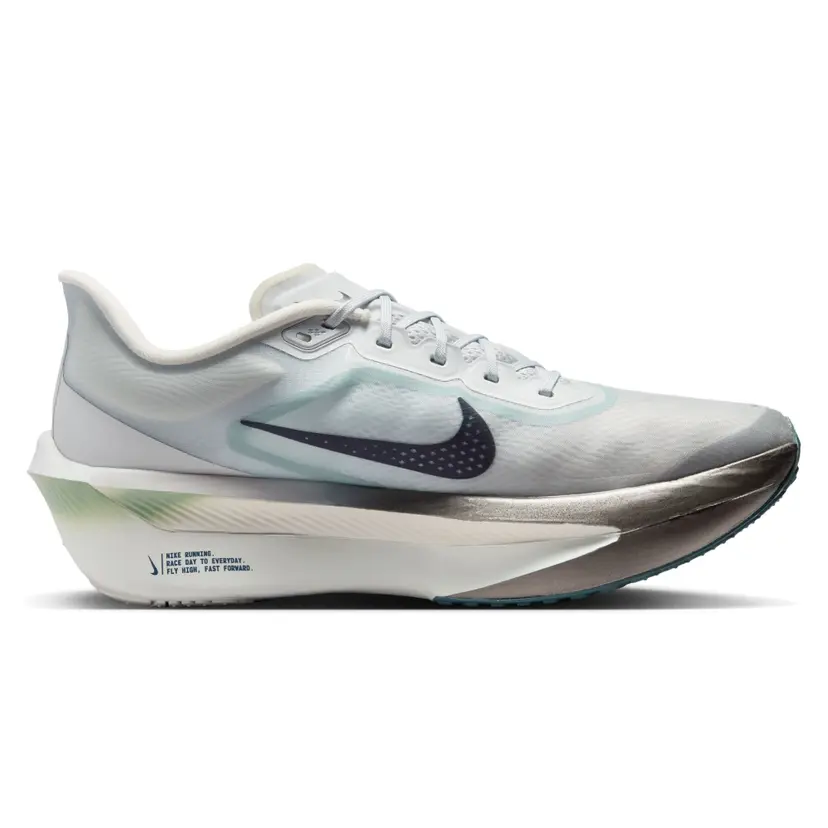 Nike Nike M's Zoom Fly 6 Road Racing Shoes Pure Platinum/Dark Obsidian-Grey Fog