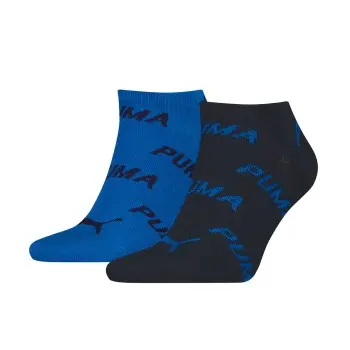Puma Puma Strømper 2P BWT Sneaker Sock Svart/Blå Str 39/42