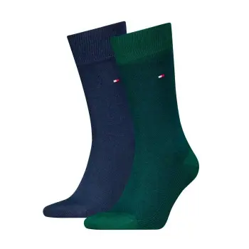 Tommy Hilfiger Tommy Hilfiger Strømper 2P Men Birdeye Sock Blå/Grønn Str 43/46 Herre