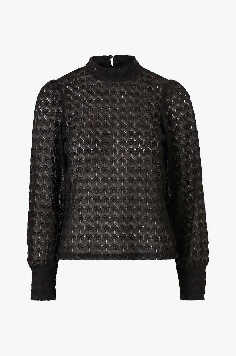 JDY Blondetopp jdyAvery L/S Lace Top Jrs - Svart