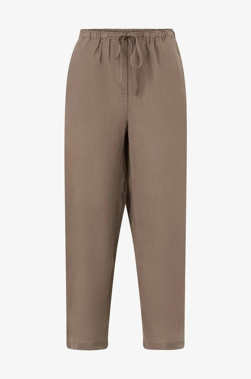 Mango Linbukser Trousers Linen - Brun