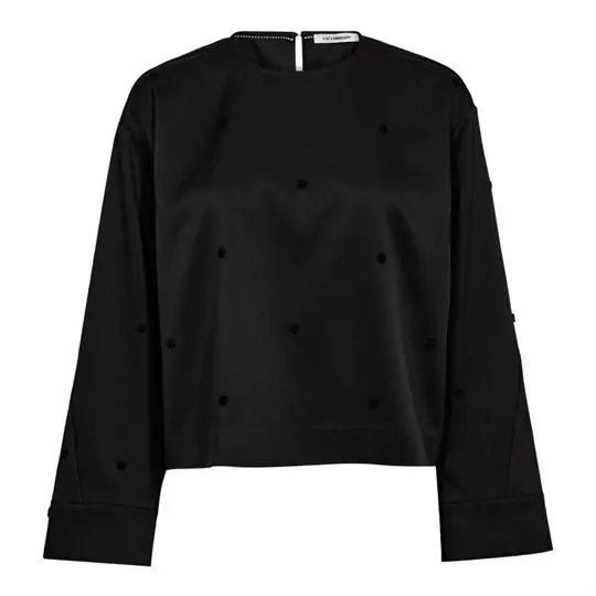 Co Couture Co' Couture - Clover Dot Blouse - Black