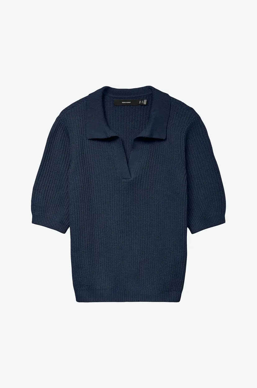 Vero Moda Pullover vmLux 2/4 Polo Pullover GA - Blå