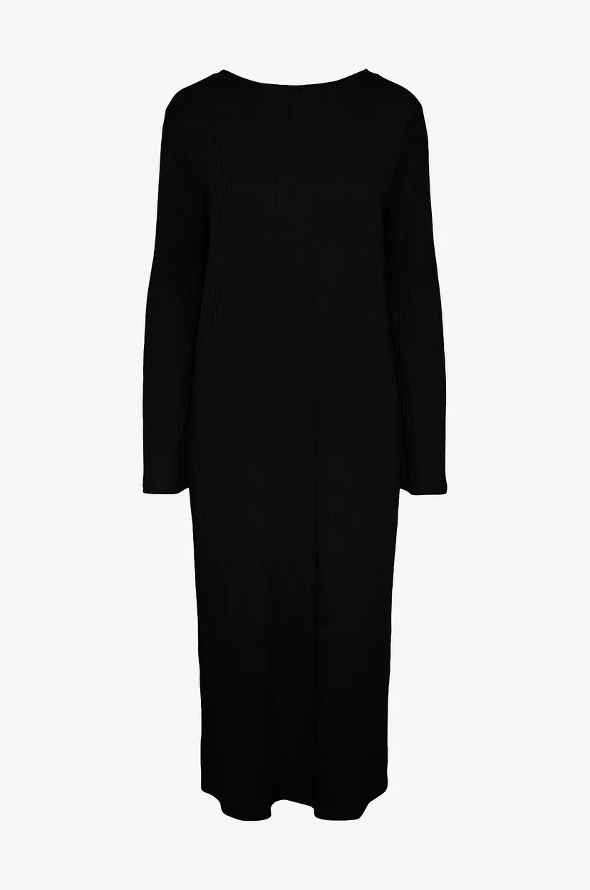 Pieces Kjole pcLena LS Long Dress - Svart
