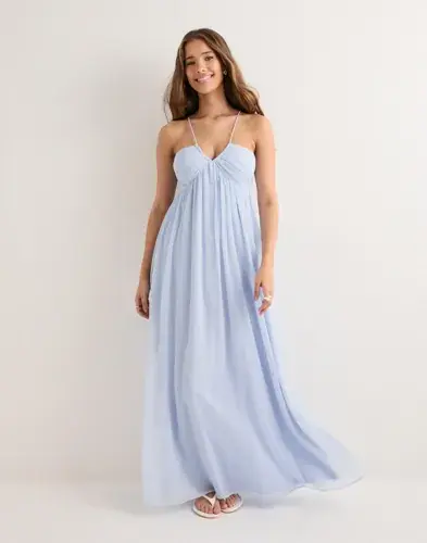 Nelly Nelly - Blå - Ruched Detail Dress