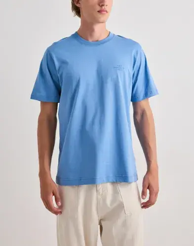 Mads Nørgaard Mads Nørgaard Cotton Jersey Frode Logo Tee Kortermede t-shirts Blå