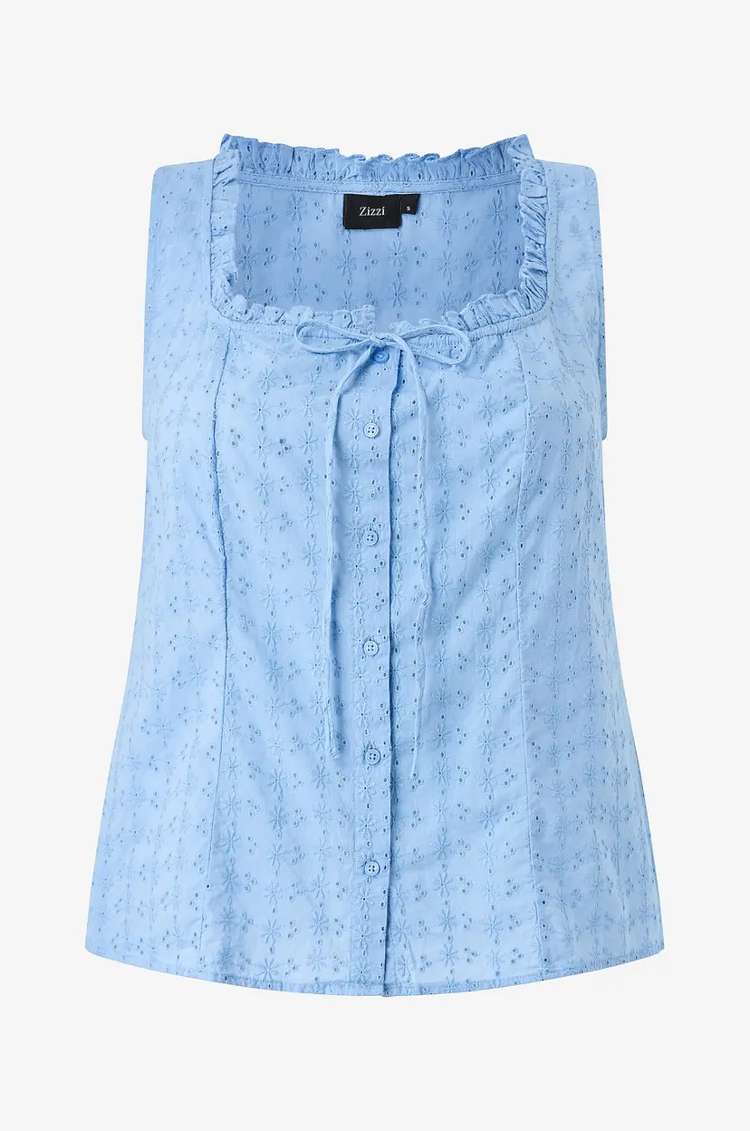 Zizzi Bluse eLuna S/L - Blå