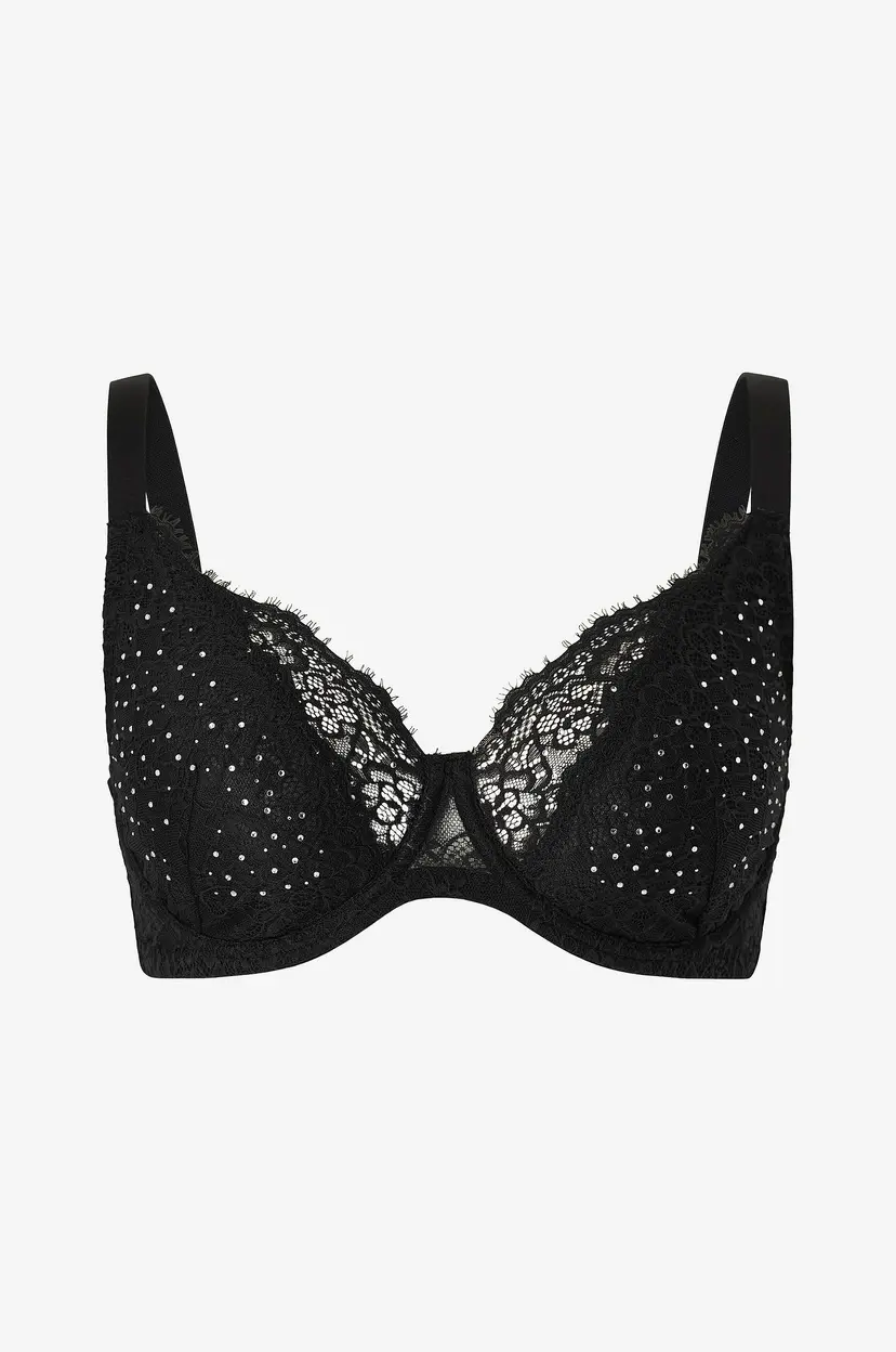 Zizzi BH-en lBeate, Full Cover Bra - Svart