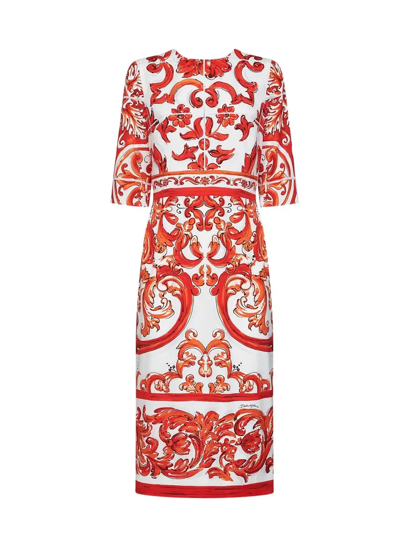 Dolce & Gabbana Dolce & Gabbana Midikjoler – Oransje
