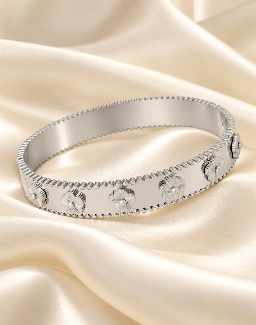 Aiyanna Flower Bangle Bracelet