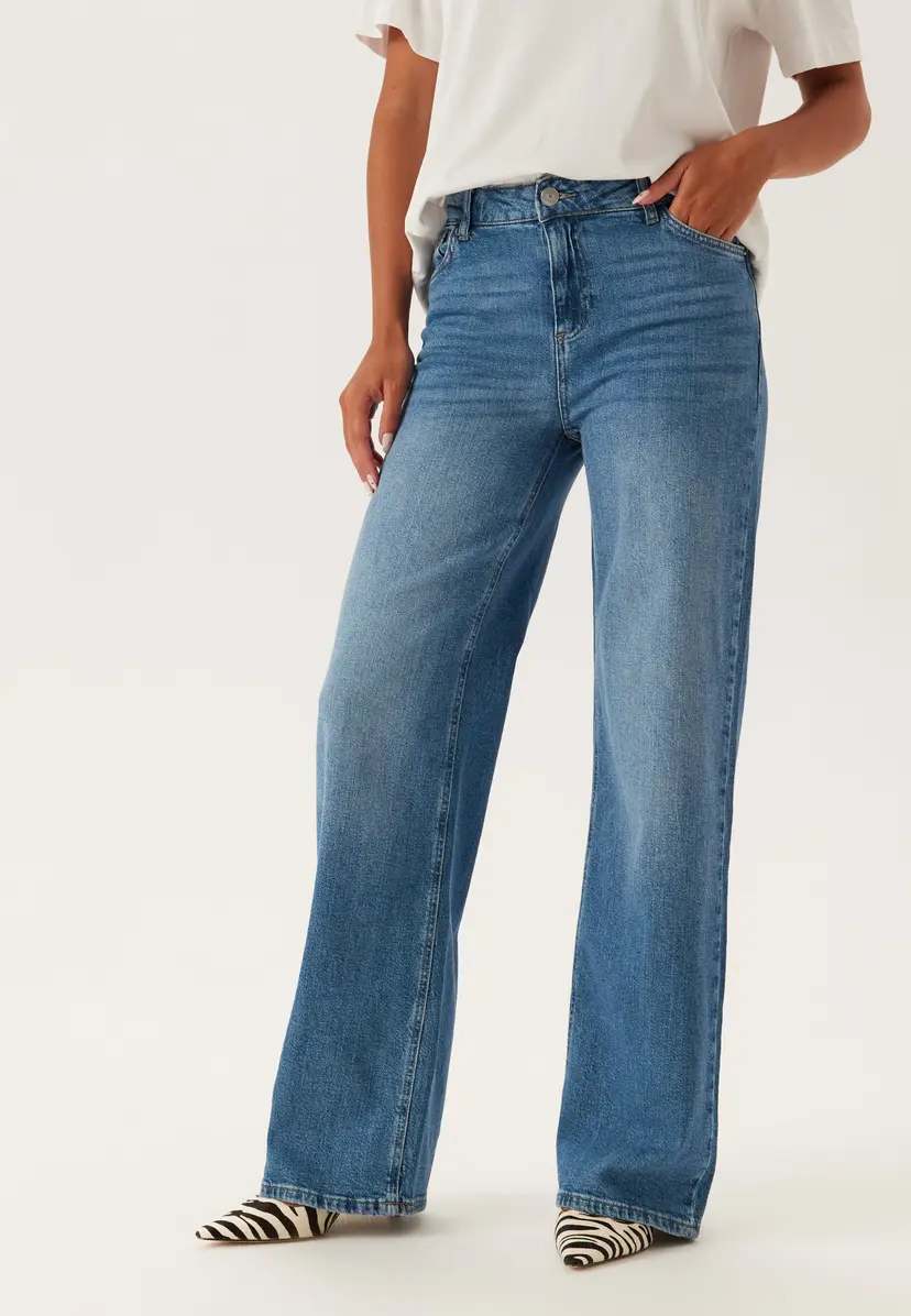 Pieces Pcsilke Mw Wide Jeans