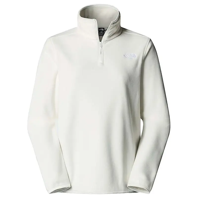 The North Face The North Face W Glacier Fleece 1/4 Zip Jacket White Dune