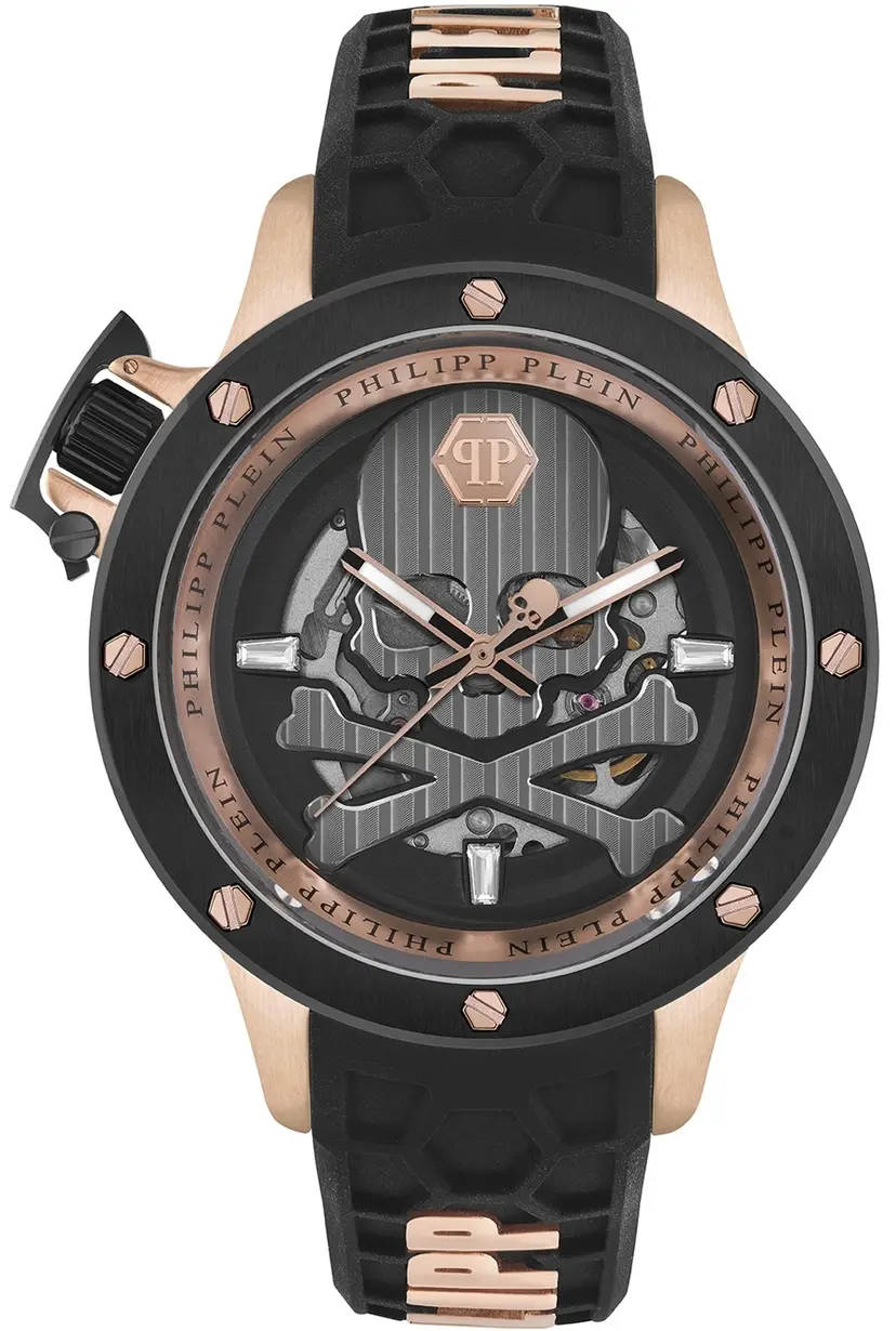 Philipp Plein Philipp Plein Herreklokke PWUAA0623 Hyper Sport Sort/Gummi Ø46 mm