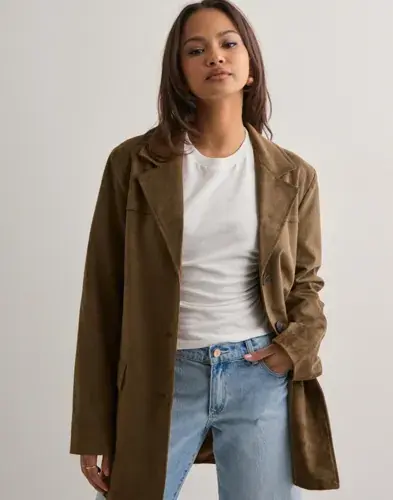 ONLY Only - Brun - Onltulip Faux Suede Blazer Coat Otw