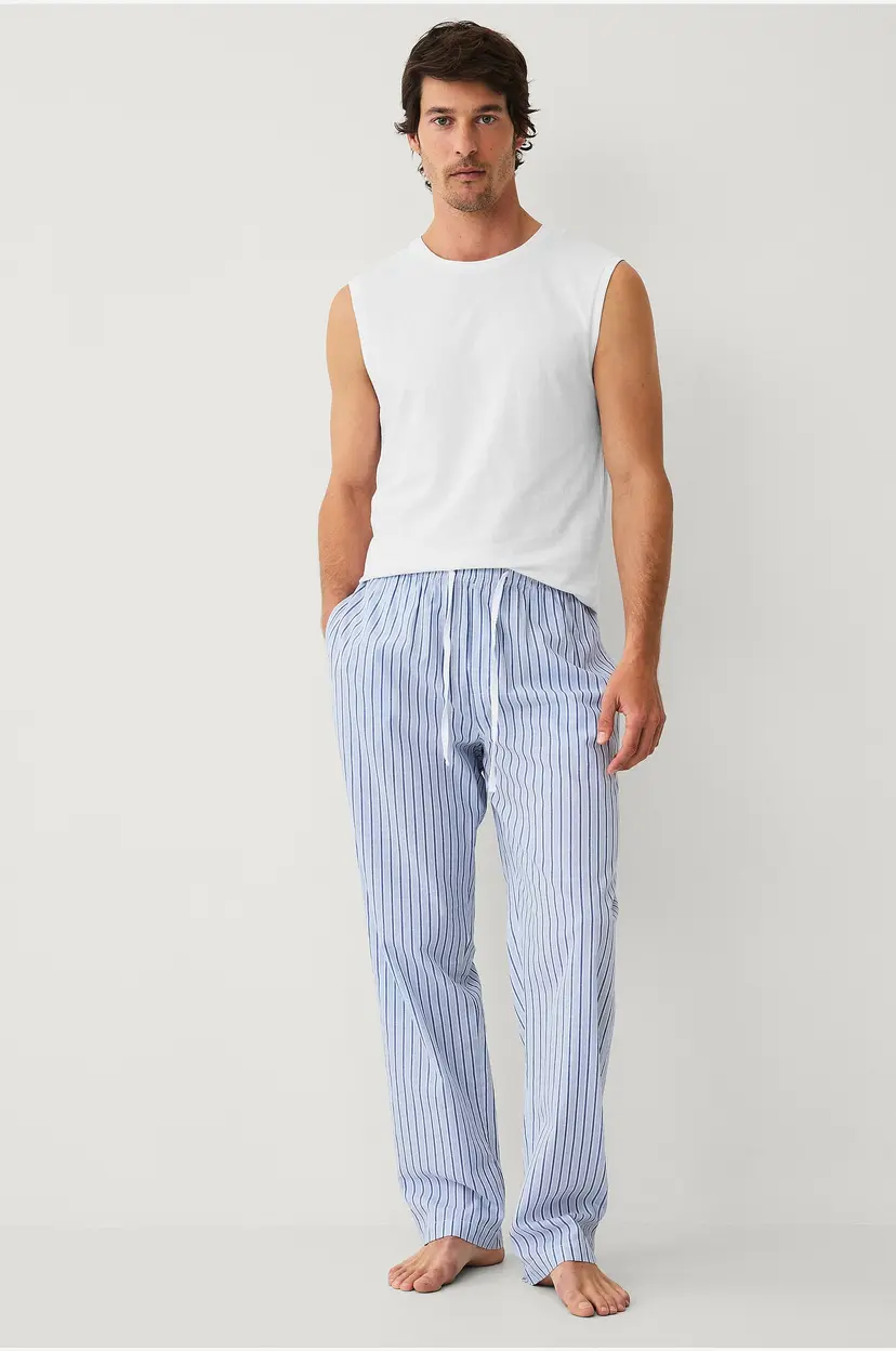 Ellos Collection Pysjbukser i poplin - Blå