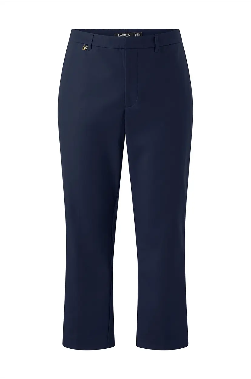 Lauren Ralph Lauren Curve Bukser Stretch Dbl Ctn-Pant - Blå