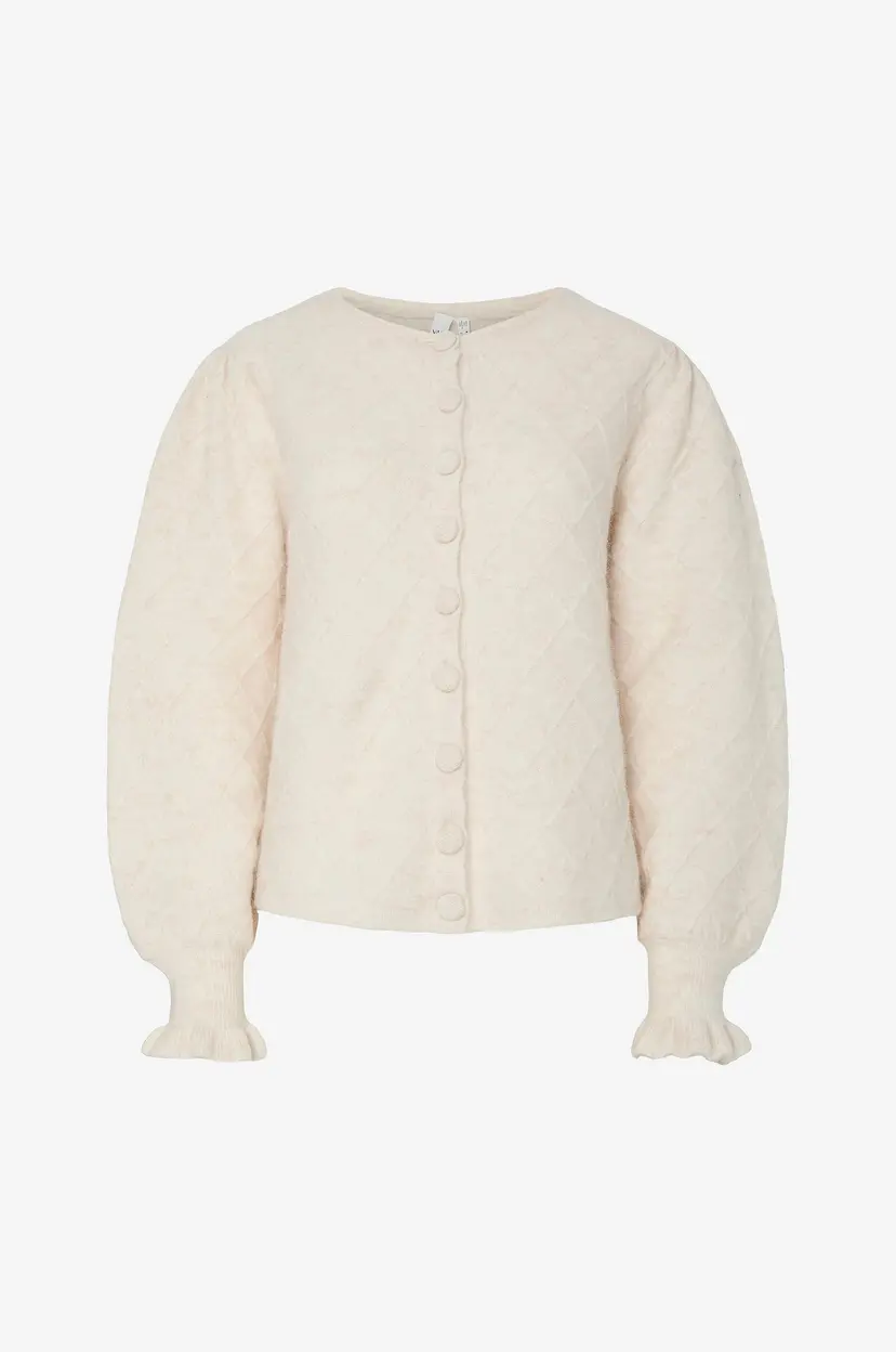 Y.A.S Kardigan yasThelma LS Wool Blend Knit - Beige