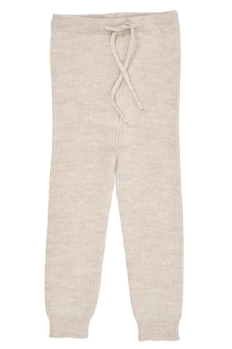 Copenhagen Colors Copenhagen Colors Merino Ull Classic Rib Leggings Pale Cream Mel (98 /3 år)