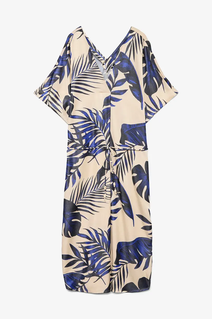 Vero Moda Curve Kjole vmcVina Wide 7/8 Kaftan Wvn - Hvit