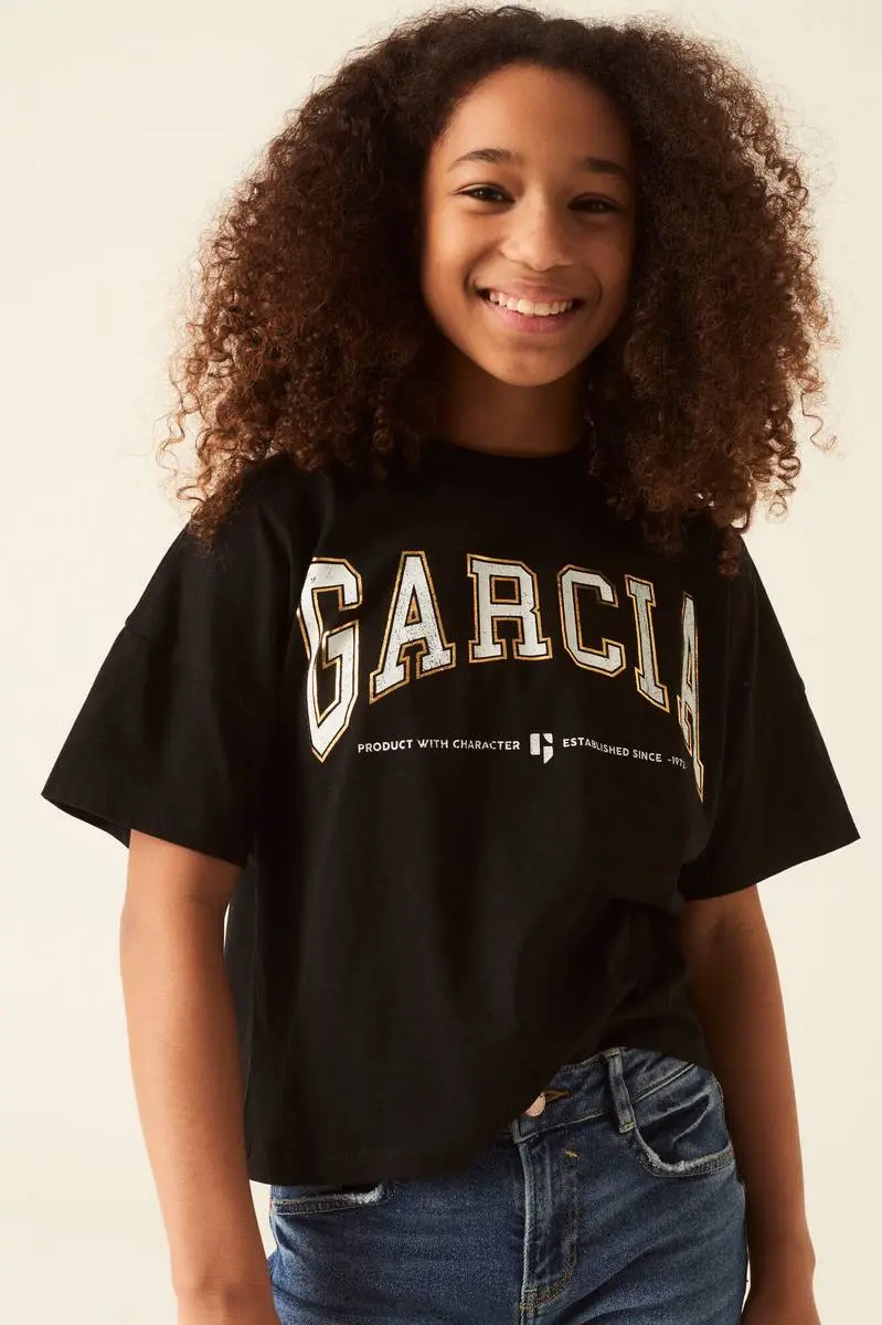 Garcia Garcia T22602 Girls T-Skjorte Off Black (164/170 : 14-15 år)