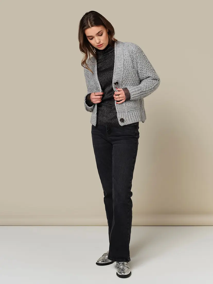 Skovhuus Skovhuus Kvinne Strikket Cardigan Stone Grey L