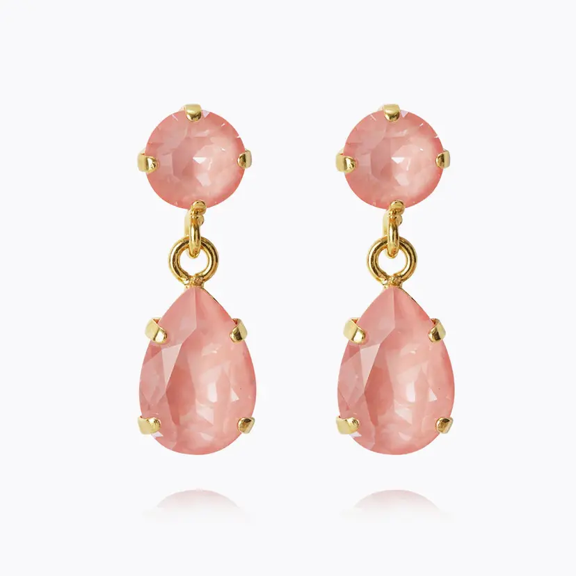 Caroline Svedbom Mini Drop Earrings Gold Flamingo Ignite